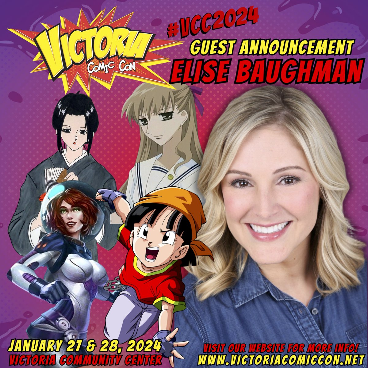 Join me for <a href="/VictoriaComicon/">Victoria Comic Con</a> January 27-28!

Victoria Community Center
#VictoriaTexas

victoriacomiccon.net

It’s going to be a blast! 💥

#VCC2024 #VictoriaComicCon #voiceactors #DBZ #DBGT