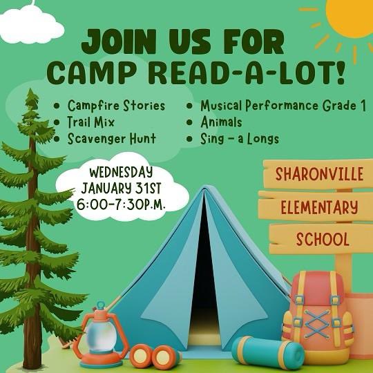 PCSDViking's tweet image. 🗓️ Mark your calendars! Sharonville Elementary's Camp Read-A-Lot is happening on January 31st, 6:00-7:30 PM. Be prepared for an evening of literary adventures! 📚⛺️ #CampReadALot #SharonvilleElementary #vikingdiff #AAGV