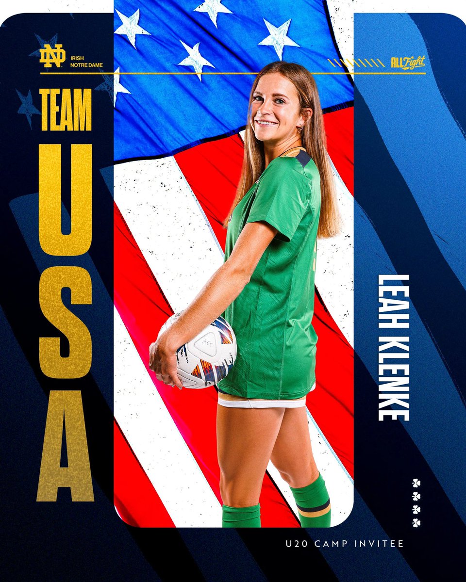 Adding to her U.S. Soccer resume.

@LeahKlenke is 1-of-24 players invited to the  #U20WYNT training camp in Carson from Jan. 15-22. The first step toward the FIFA U20 Women’s World Cup later this fall. 

#GoIrish ☘️