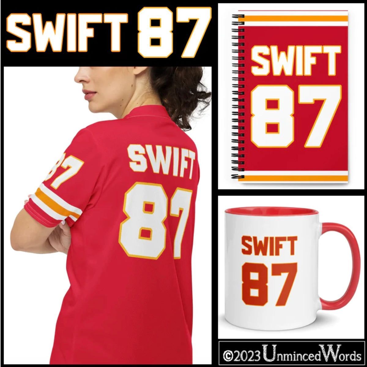Unminced__Words's tweet image. The Swift 87 Jersey is the one unmincedwords.com/blogs/news/the…
On Etsy: etsy.com/listing/164542…
Or at UnmincedWords.com
#SwiftJersey #Swift87 #Swifties #swiftieforlife #taylorswiftlyrics #Love #kansascitychiefs #TaylorSwiftGifts #swiftienation #TaylorSwiftFans #TaylorSwift