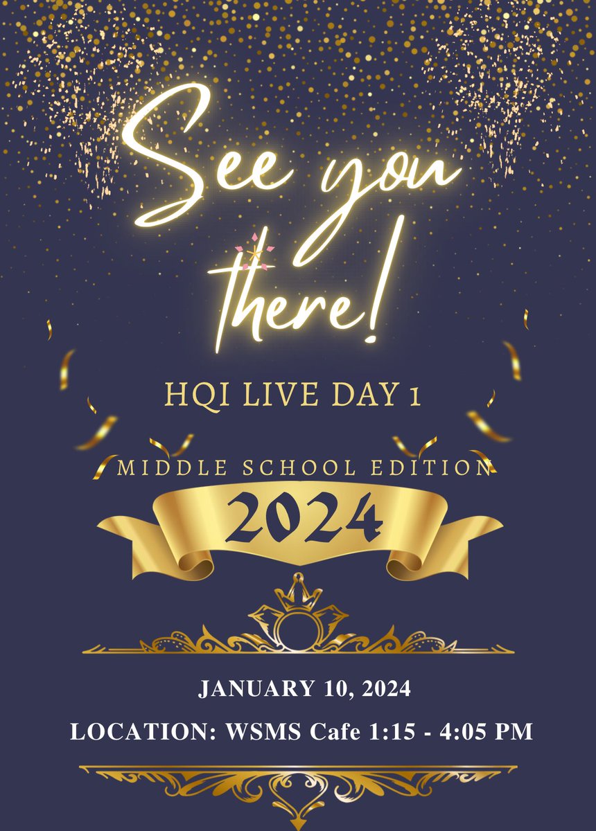 MrsEtense's tweet photo. Excited to kick off HQI LIVE Middle School Edition tomorrow! Let’s do this! @MrsCEastShore @MrsFisherWSMS @HMSElyseGaudio @WSMSPrincipal @HarborsideMS #HQILIVE #HQI https://t.co/hx1hchDhBo