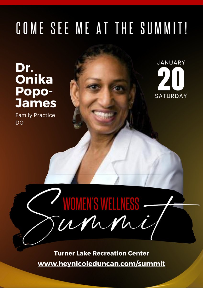 FitNicInc's tweet photo. Revitalize Your Well-Being with Dr. Onika Popo-James, Family Practice DO!
Join us as the esteemed Family Practice DO guides us on a holistic wellness journey.

Reserve Your Empowerment Spot! -- https://t.co/bGtzwU4sZw https://t.co/9IQckTGeOS