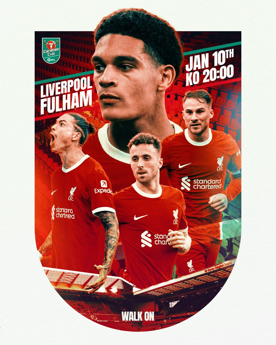 🔴 Matchday 🔴 We're back under the lights at Anfield tonight for the #CarabaoCup semi-final first leg. Let's go! 👊 #LIVFUL | #WalkOn