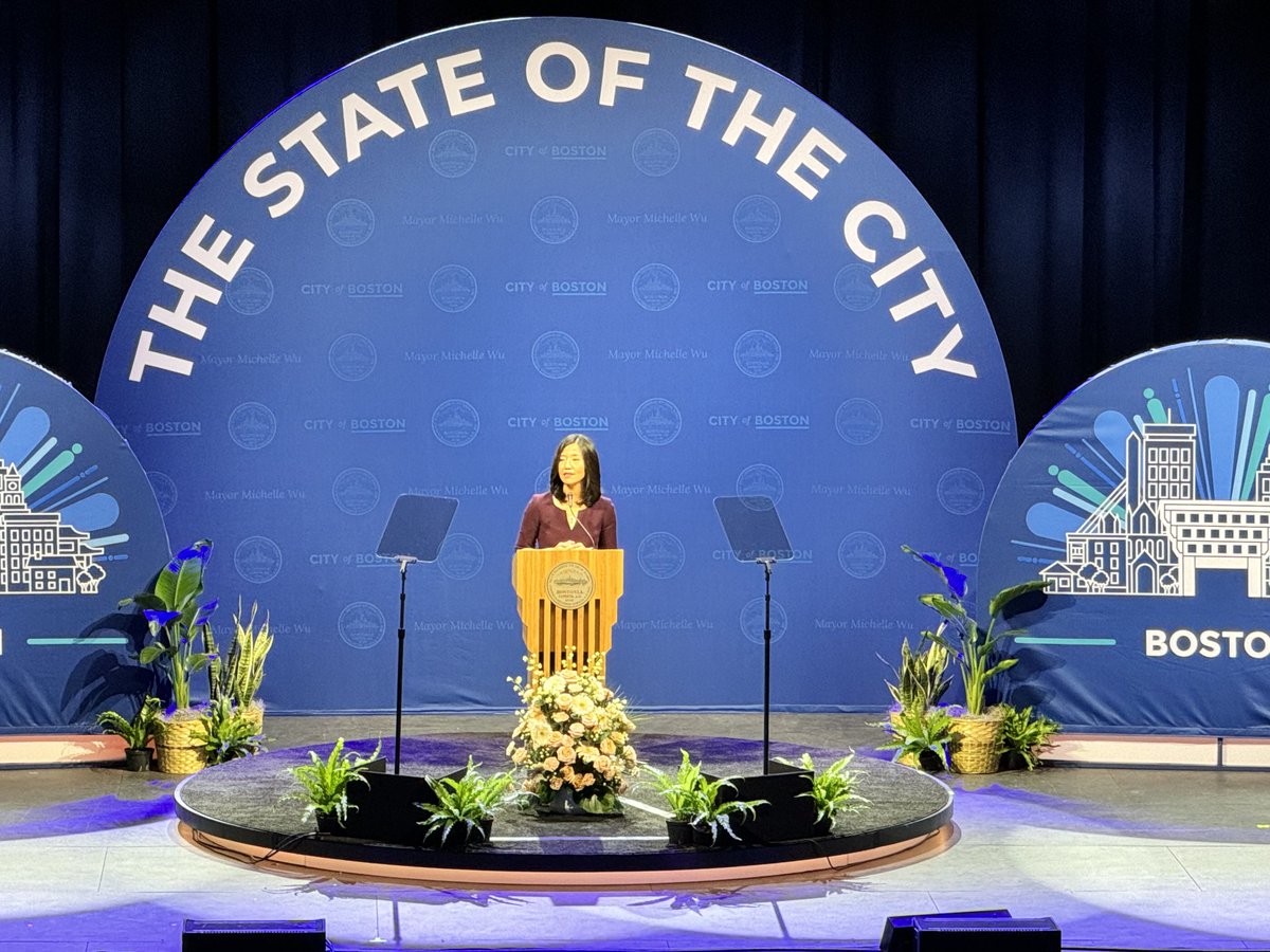 Wonderful to be here listening to Mayor Wu’s accomplishments and ambitious plans. #Boston SOTC ⁦<a href="/MayorWu/">MayorWu</a>⁩ ⁦<a href="/CityOfBoston/">City of Boston</a>⁩ ⁦<a href="/BostonParksDept/">Boston Parks and Recreation Department</a>⁩ ⁦<a href="/FOPG/">Friends of the Public Garden</a>⁩ #threeparks