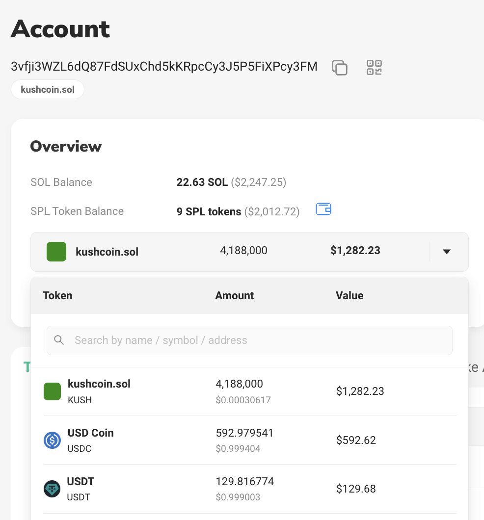 There seems to be a bug in <a href="/phantom/">Phantom</a> or something?!
All my $KUSH Coins are there visible on chain
But why do they not show up in the wallet anymore?