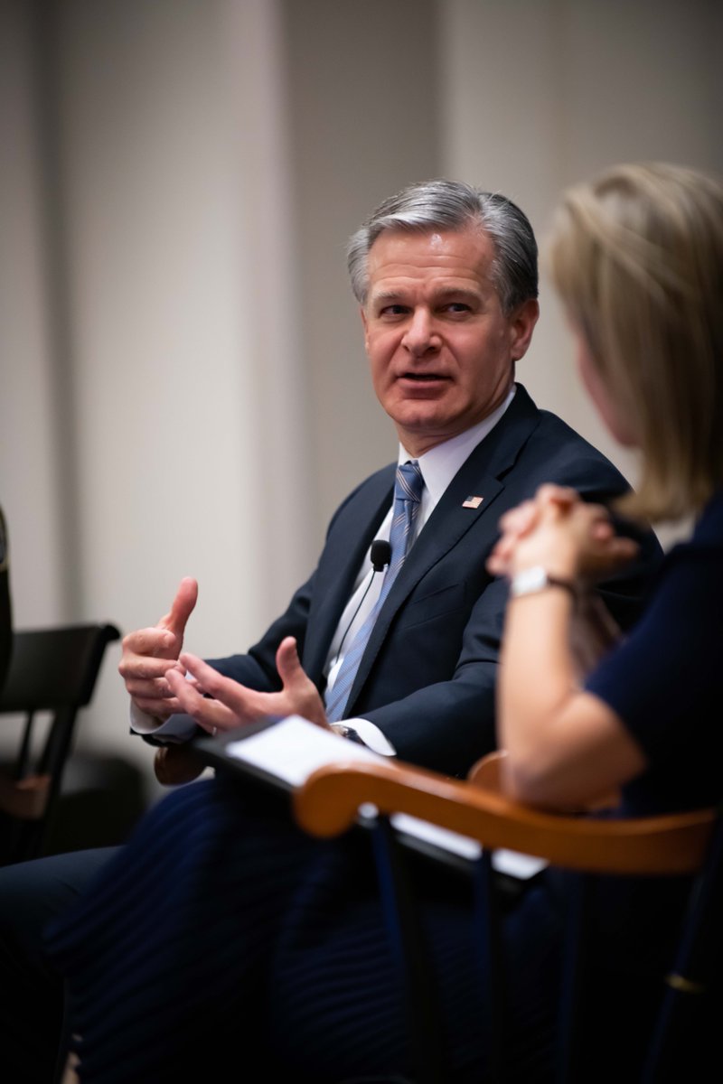 Today at the 2024 Fordham International Conference on Cybersecurity, #FBI Director Christopher Wray joined NSA Director/US Cybercom Commander Gen. Nakasone to discuss how collaborative partnerships are essential in protecting cyber intelligence from foreign adversaries.
