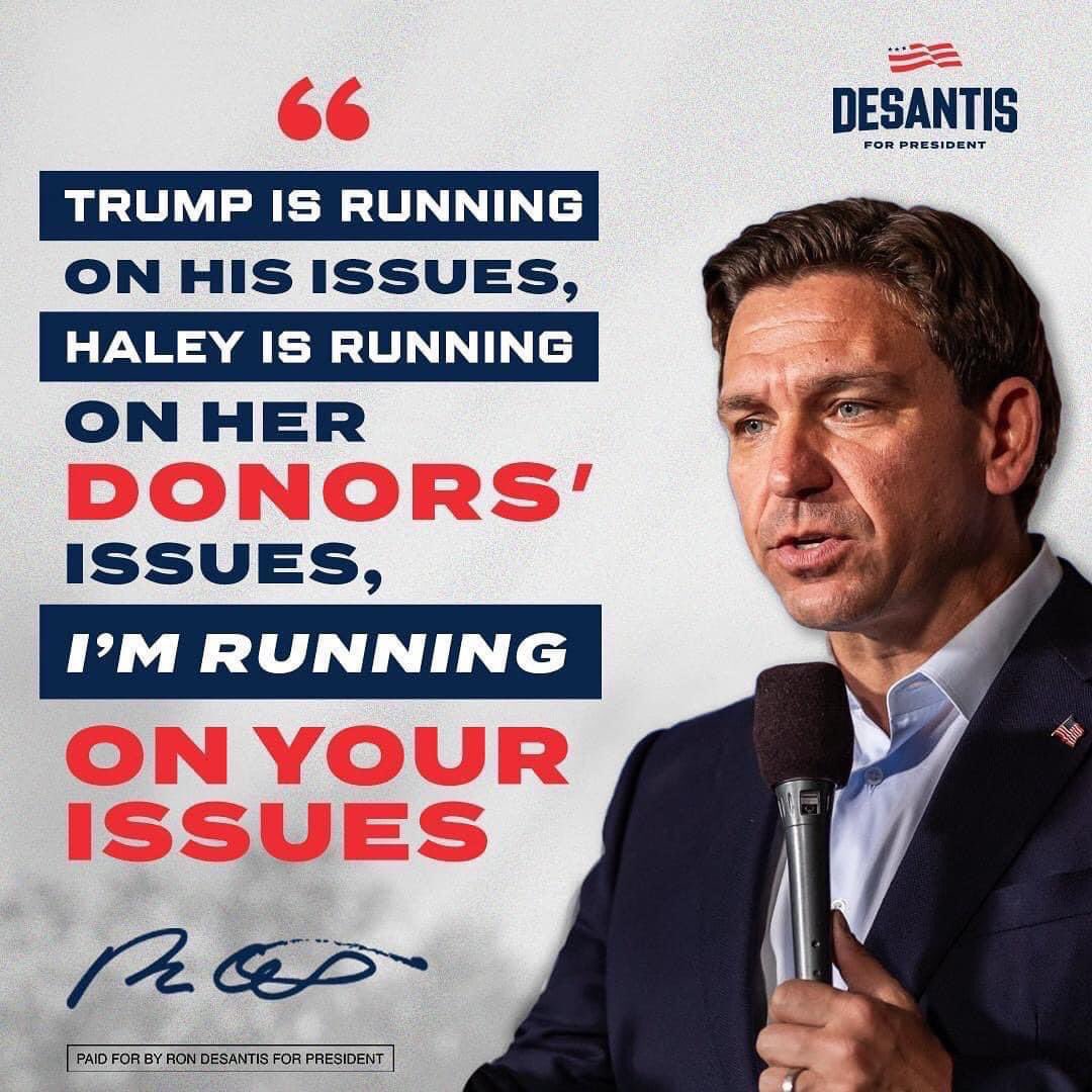 ❤️ First he was My Congressman. Now he is My Governor. Soon To Be OUR Next President! 
🇺🇸 Ron DeSantis 🎖
Fighter•Winner•Leader
Veteran…Who Never Backs Down & Always Delivers 💯 Results! #RD24 #IowaCaucus 
#NewHampshire #Iowa
#DeSantisForPresident