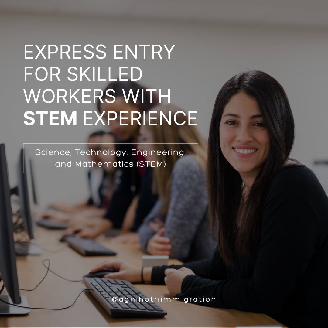 Neera_Agnihotri's tweet photo. Are you a STEM professional aspiring to move to Canada? In 2023, Canada has prioritized STEM Occupations in its Express Entry program. Start with free assessment at https://t.co/va3M5mwKys 

#ExpressEntry#ImmigrationSuccess #NewBeginnings  #STEMProfessionals #AgnihotriImmigration https://t.co/4ny48xrhWq