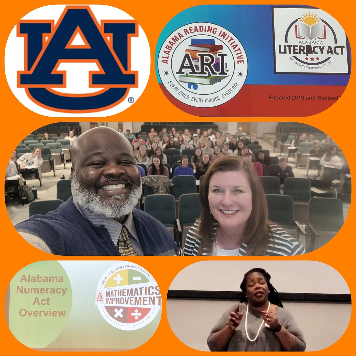 ARI_DrMilledge9's tweet image. Great day for @Alabama_Reading and @OMIALSDE as we provided overviews of the ALA and the ANA to @AuburnU preservice teachers. @AUEARIC @mjshields @AlabamaAchieves @mwilsonliteracy @Bhshort @ARI_sreddish @HenryTellis @Ajohn_ARI @loreefulton4 @AlabamaMTSS @SSA_Supers @TeachwithALEX