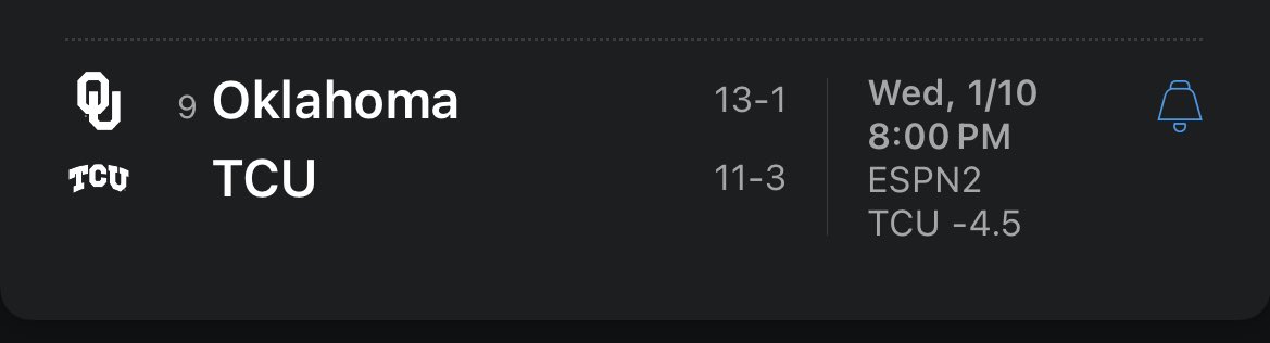 toocoldTCU's tweet photo. Frogs favored by -4.5😳 https://t.co/YfSvhHC4tO