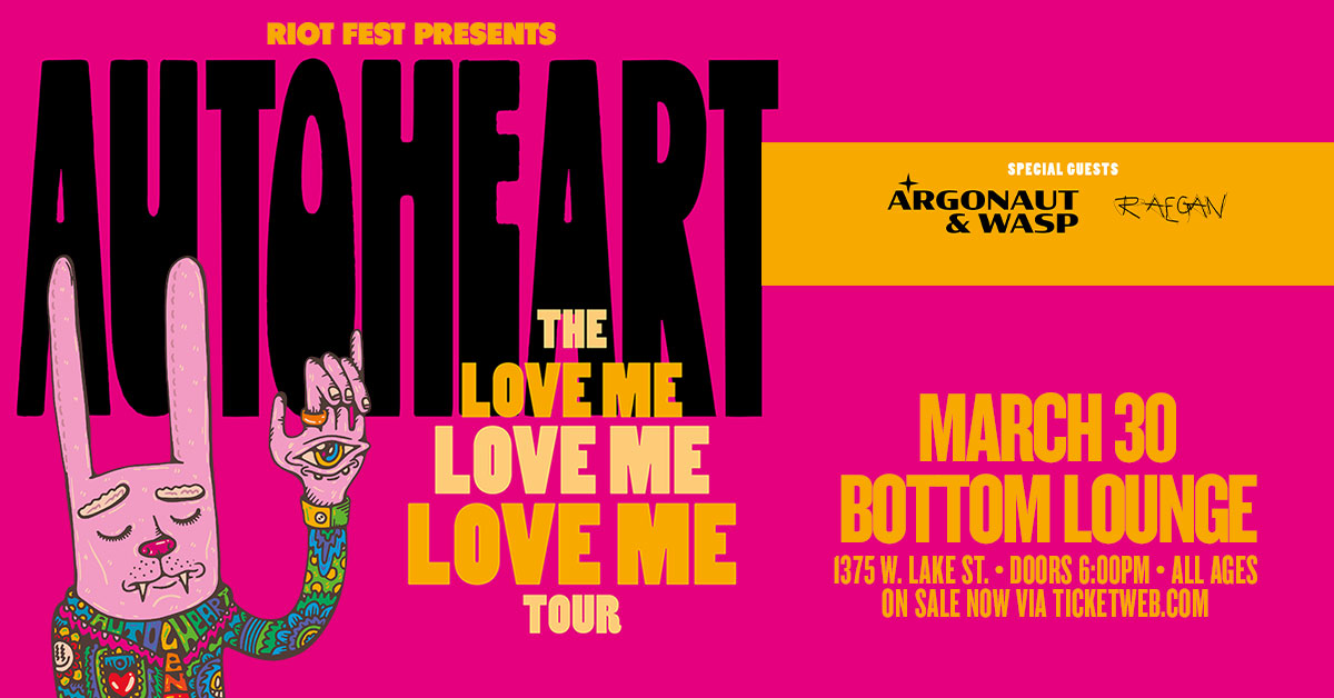 RiotFest's tweet photo. Our @Autoheart show at Cobra Lounge sold out so quick, we're moving it to @thebottomlounge! Tickets now available: https://t.co/XvWFUB2dEP https://t.co/LbsQZZIBEm
