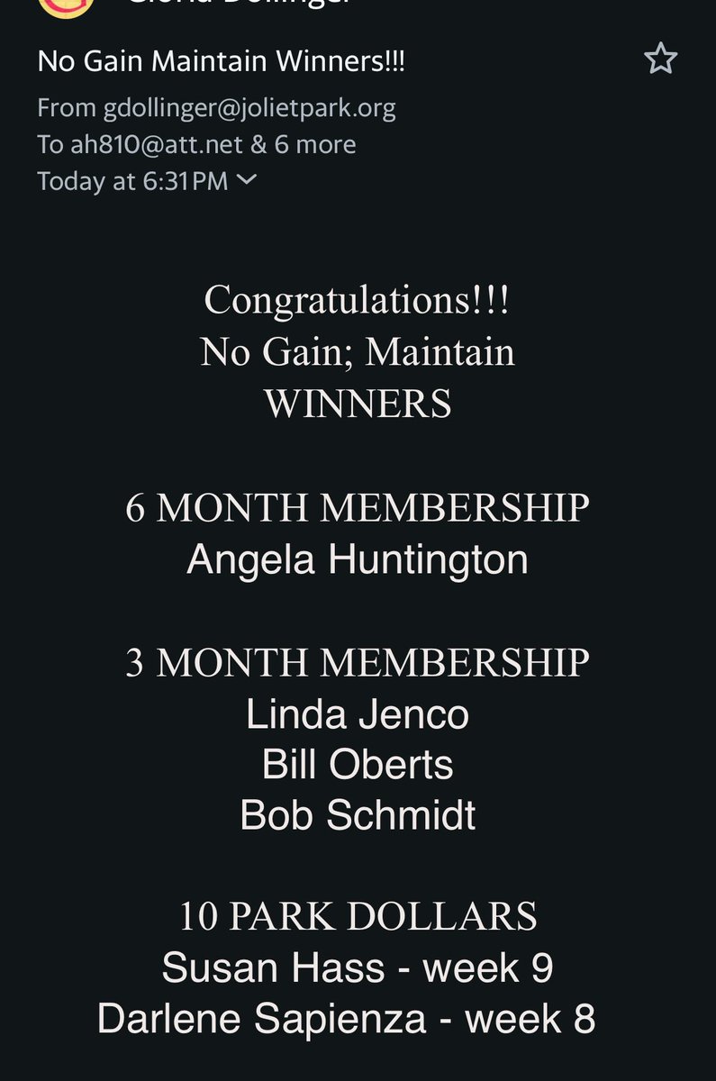 ah810's tweet photo. I AM A WINNER!   Seriously so excited! I've joined this challenge every time! Thank you ⁦@JolietPark⁩ https://t.co/EaS2KpP3lq