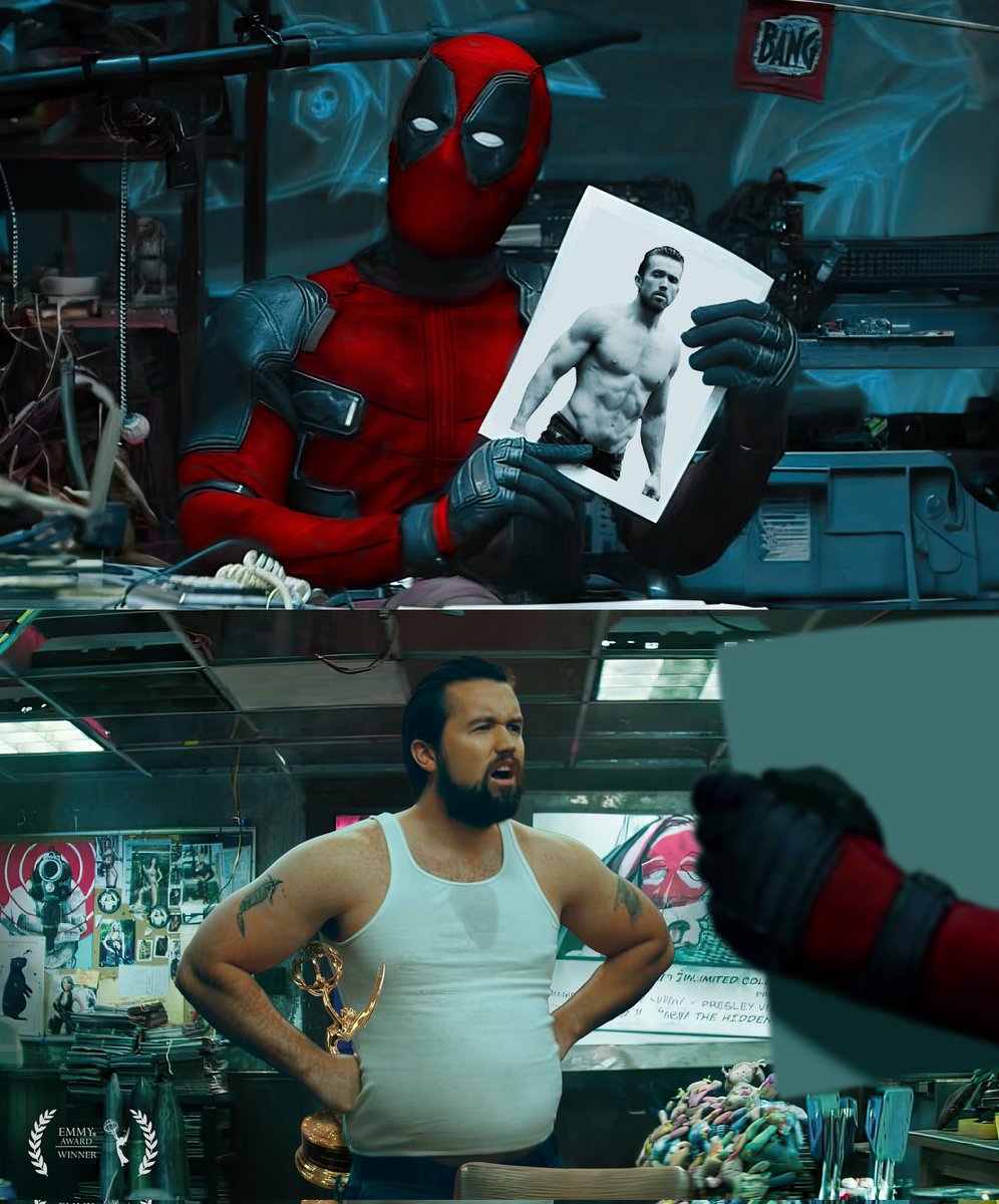 Bosslogic's tweet photo. Proper congrats to @RMcElhenney and @VancityReynolds #EMMYs https://t.co/rxPmHCftgr