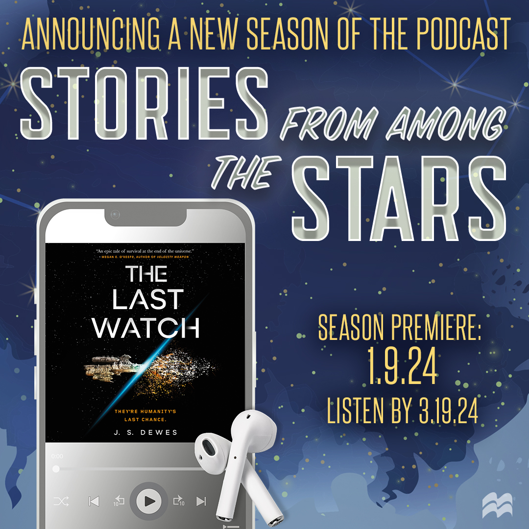 Excited to share that #TheLastWatch audiobook will be posted on this season’s #StoriesFromAmongTheStars podcast from @MacmillanAudio! Chapters will be posted every Tuesday & Friday starting TODAY! 🎉 link.chtbl.com/StoriesFromAmo… @TorBooks