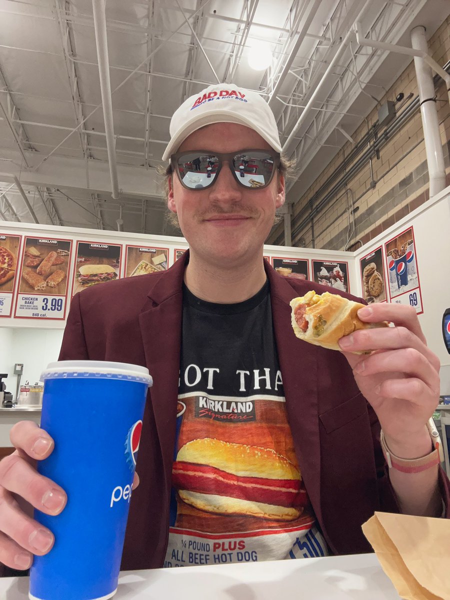 SirYacht_'s tweet photo. I have eaten nothing but the Costco hot dog meal for a week. Reporting my findings and research tomorrow https://t.co/S8eDPV3qji