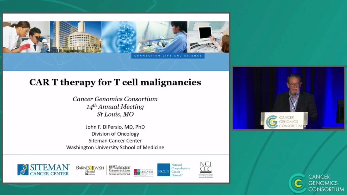 We're excited to start sharing talks from the #CGCAnnual2023 Meeting! You can now watch Dr. John DiPersio's Keynote presentation on CAR-T Therapies for T cell Malignancies here 🧬👉youtu.be/OxbfPNnAfvo @DiPersioLab @wustlmed #Cancer #Immunotherapy