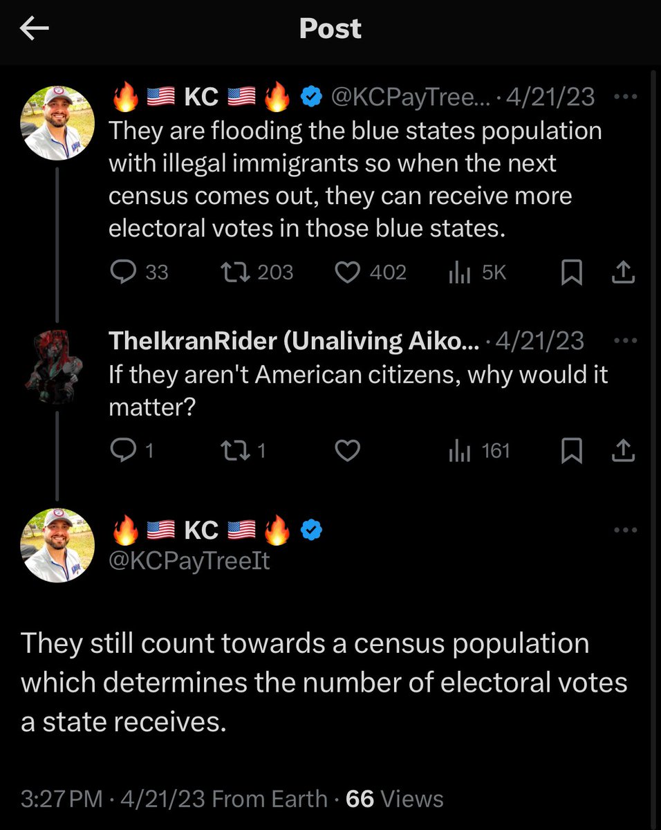 KCPayTreeIt's tweet photo. @EndWokeness I been calling this &amp; warning people about it for a while. Illegals count towards the census and then they can redistrict claiming population growth. They don’t care if it’s a red city or state. They can redistrict blue &amp; gain electoral votee in a blue county. https://t.co/fGWah8GNuw