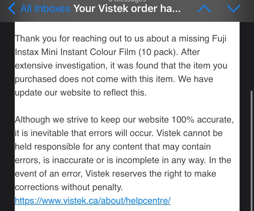 zvr3j's tweet photo. Companies with ZERO accountability be like, “your purchase includes this so buy it but won’t give it to you if it’s listed in error because it happens.” 🤣 what. A. Joke. @vistek @FujifilmUS https://t.co/0Pg9wfdiRb