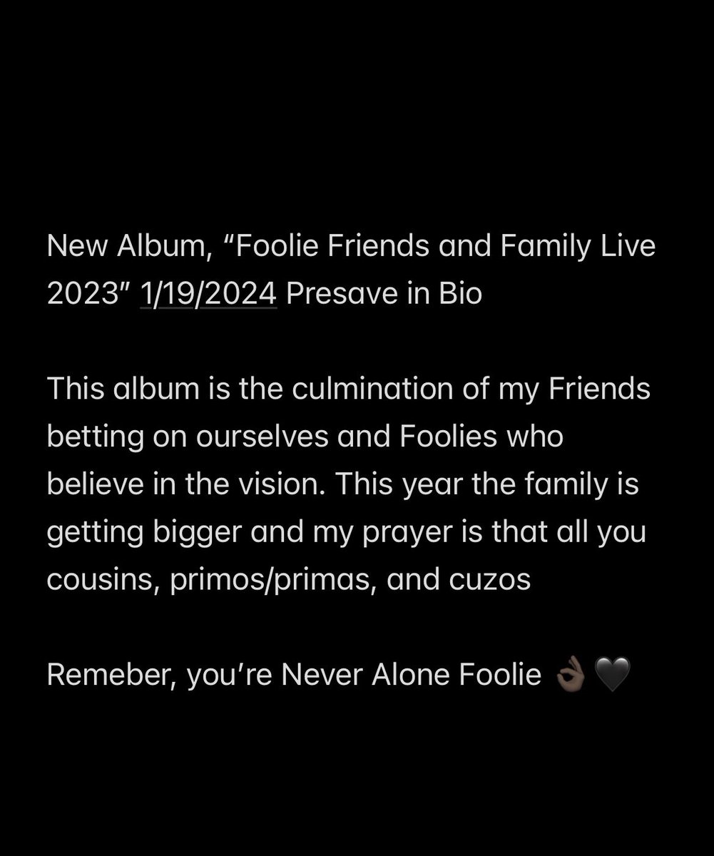 aklsso's tweet photo. New album 1/19/2024, wouldn’t be here without my foolies 

click the link and presave 

https://t.co/EDAfrSu9Jk https://t.co/Uqzafy4fFe