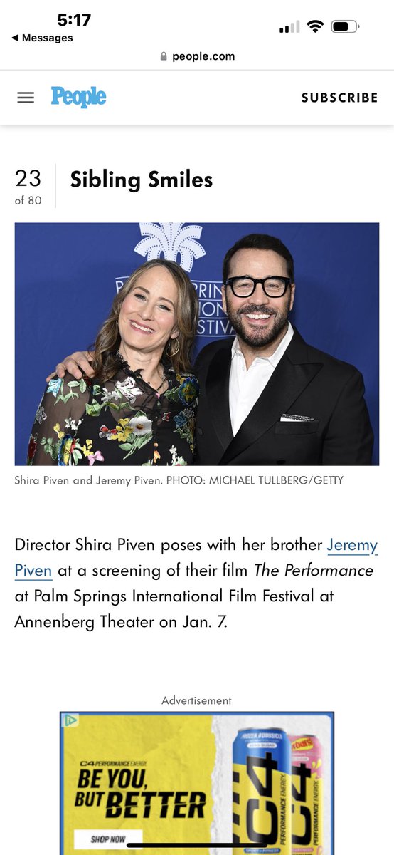 What a night ! The Performance premiered at the Palm Springs film festival…. #theperformancefilm #palmspringsfilm