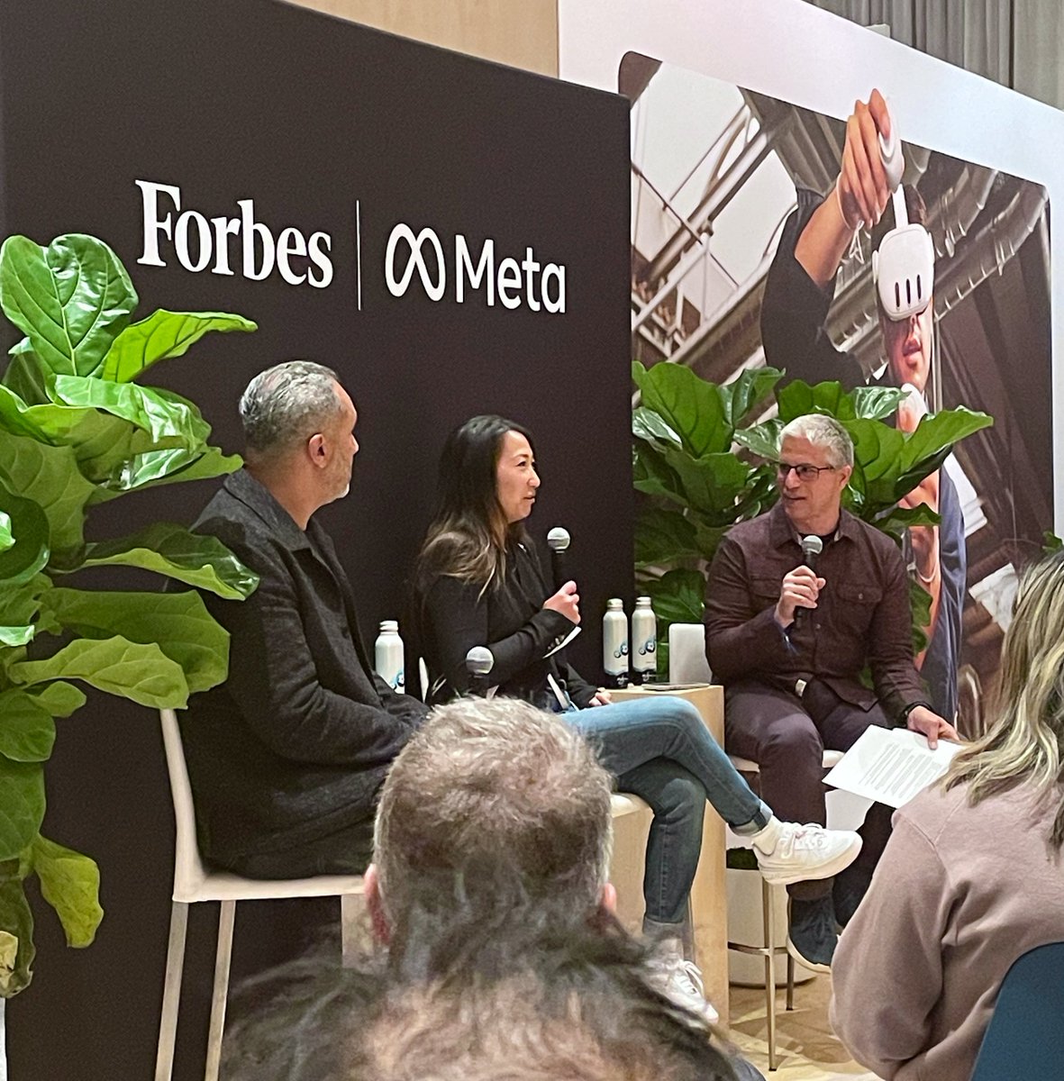 Panel discussion on immersive tech with <a href="/Meta/">Meta</a> Dan Reed, <a href="/MenloVentures/">Menlo Ventures</a> <a href="/amytongwu/">Amy Wu Martin</a>, and <a href="/ForbesVetted/">Forbes Vetted</a> <a href="/davejoh/">Dave Johnson</a> Quest 3 and Rayban Meta Smart Glasses held up as successful examples of where #VR #XR is going
#CES2024