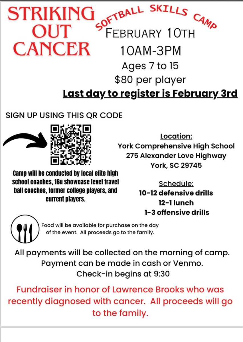 BanditsNc's tweet photo. Great event for an amazing Coach Let's show a huge support for one of our own coaches within the organization  If interested please sign up or share to all.   Loaded with great coaches, current and former college players and will be alot of fun for a great cause #strikeoutcancer https://t.co/gPGzzNEl7P