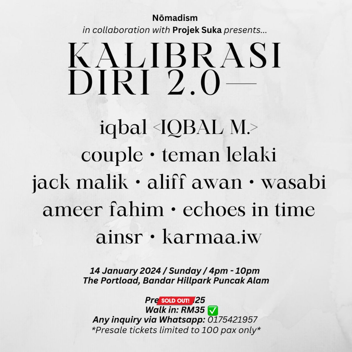 SAVE THE DATE! 🔥

Mana yang tak dapat ticket presale tu jangan risau, walk in ade. Tapiiiii limited tauu. Lambat tinggall 😆
