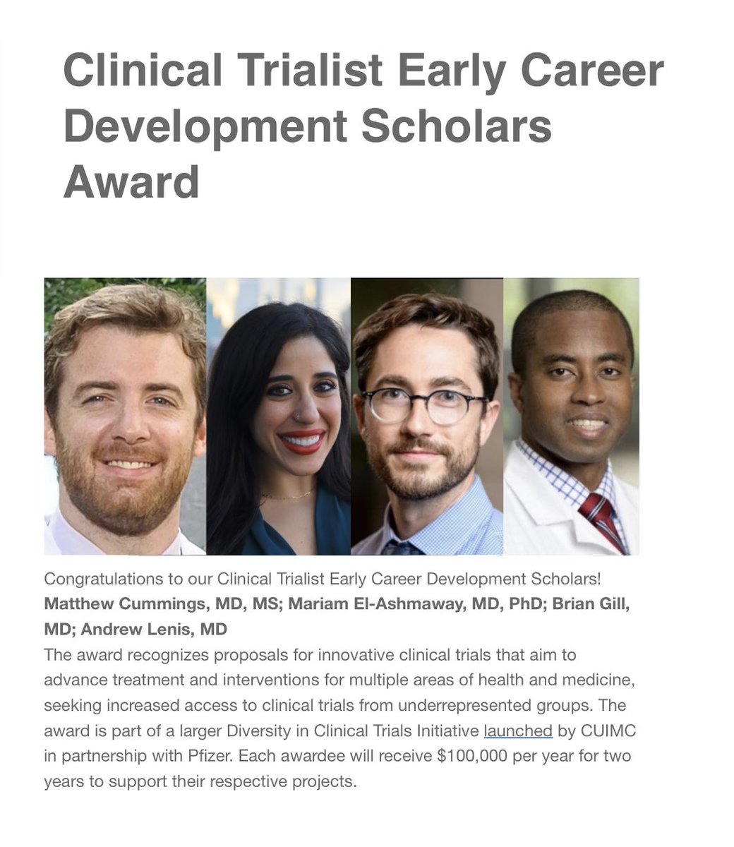 Congratulations to our very own Dr. Andrew Lenis @AndrewLenis: recipient of this CUIMC/ Pfizer award to help support his clinical trials in bladder cancer! 🌟 cuimc.columbia.edu/news/columbia-…