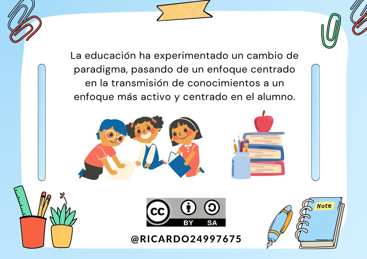 Ricardo07n's tweet photo. El propósito de la educación es preparar a los jóvenes para que se eduquen a lo largo de sus vidas.📚
#PedagogiadelasCienciasExperimentales #Tic #DocenteInnovador #Digital #investigación #ModelosPedagógicos #metaverso #pedagogía
@jorgearmi20
@experimenutmach https://t.co/AegXjCdNVS