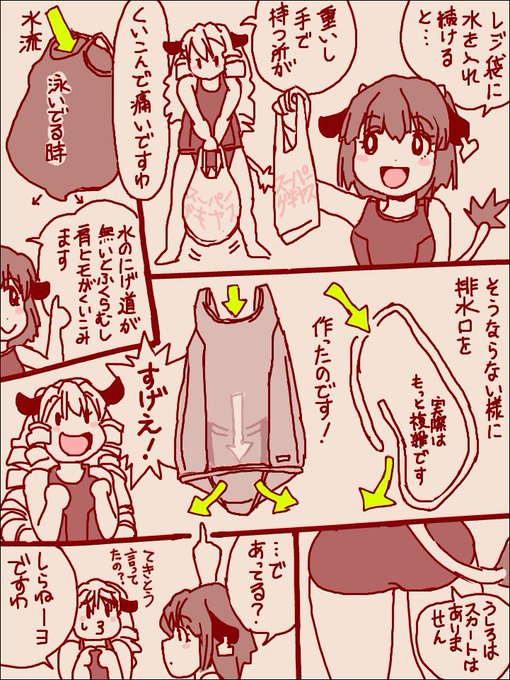 すごい昔、旧スク水のおしり部分にスカートを描いたら
知らない人から怒られたのでその時に
適当に調べました!独歩、納得! 