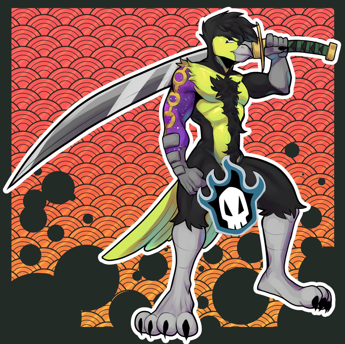 LemonCrowNyx's tweet photo. Pájaro con patas y espada grandes!
Comision hecha de parte del guapo "GoldenFox"
Mas tarde subo la versión corrupta~
#furry #furryfandom #digitalart #ilustration #swor #katana #bird #avian #furrybird #furryavian #paws #bigpaws #japonese #nyxo #fursona #draw #drawing https://t.co/dQkPyRU5F9