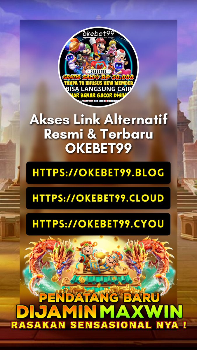 okebet99's tweet photo. Info link alternatif terbaru OKEBET99🔥😍 Rasakan kecepatan akses tanpa internet positif !! Nikmati semua permainan terlengkap OKEBET99 dan Nikmati Sensasinya 💪🤟 🔥 Link : https://t.co/wgf4mGUD5s
#okebet99 #slotonline #slotgacorhariini #linksitusgacor #linkslot #situsresmi https://t.co/ocMxBRdYpP