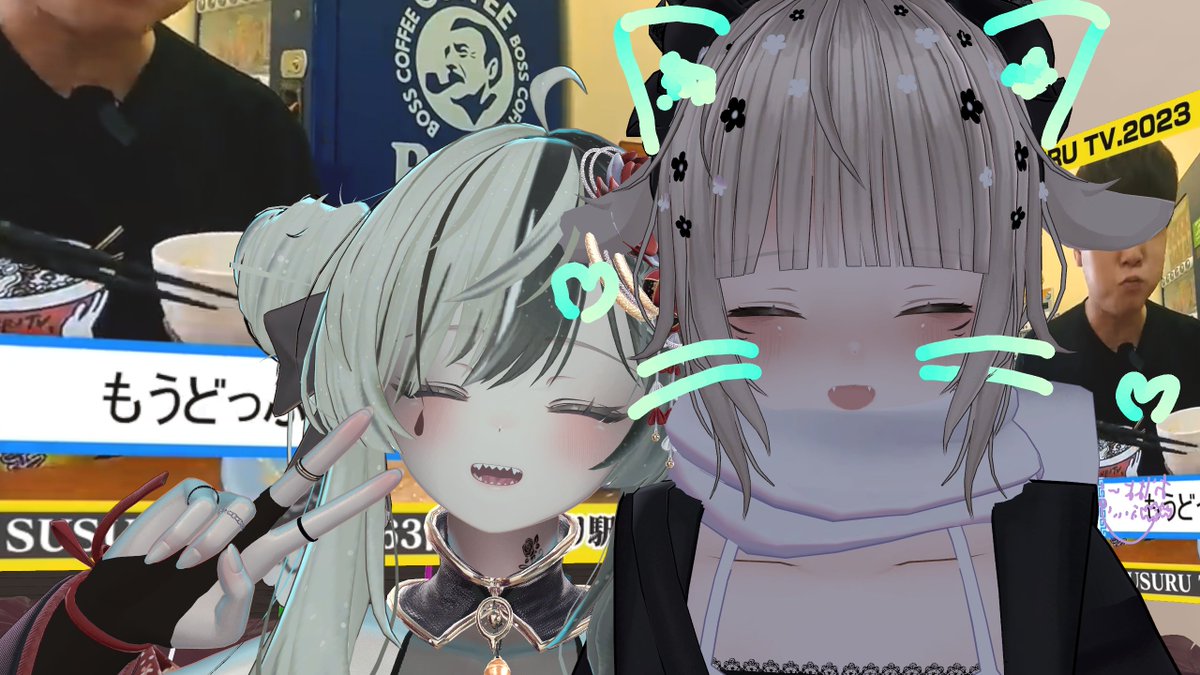 ねこちゃんのみみを書いていただいてにこにこ