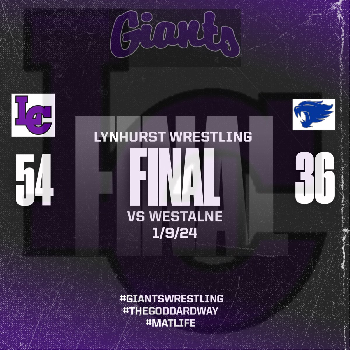 BD_Wrestling's tweet photo. Your Lynhurst Giants started action tonight with a W to start the season!!!! https://t.co/PMUkpQkSEX