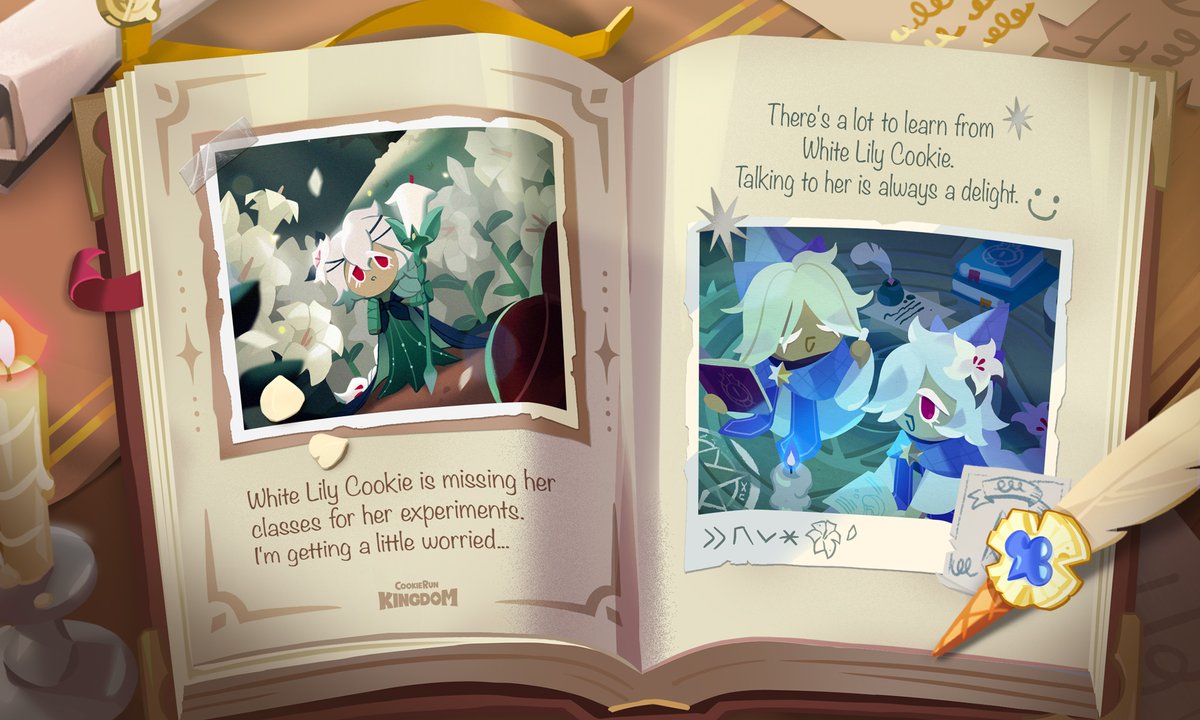 CRKingdomEN's tweet photo. 📙 #PureVanillaCookie's Journal

🤍 You can sense his deep affection for #WhiteLilyCookie...

#CookieRun #CookieRunKingdom https://t.co/MwirsAxyxP