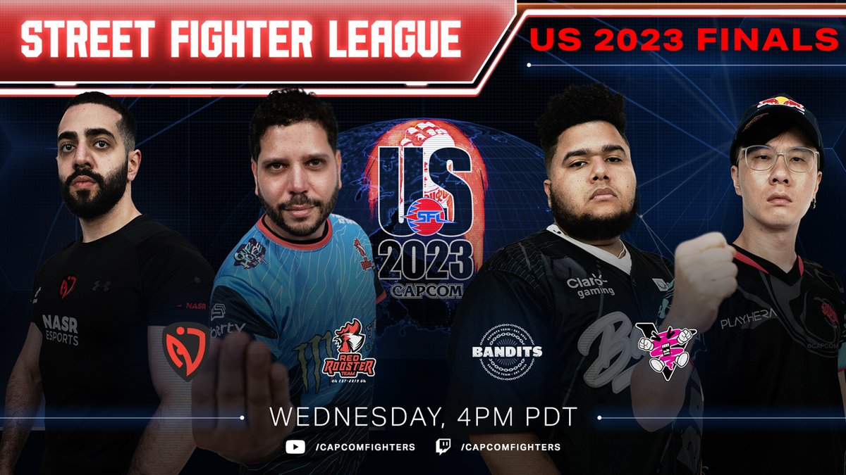 CapcomFighters's tweet photo. #SFLUS2023 Playoffs and Finals episode will be streaming tomorrow at 4PM PST! Swing by our streams to check it out! I promise, you don't want to miss this one. π https://t.co/69sBotMaKU