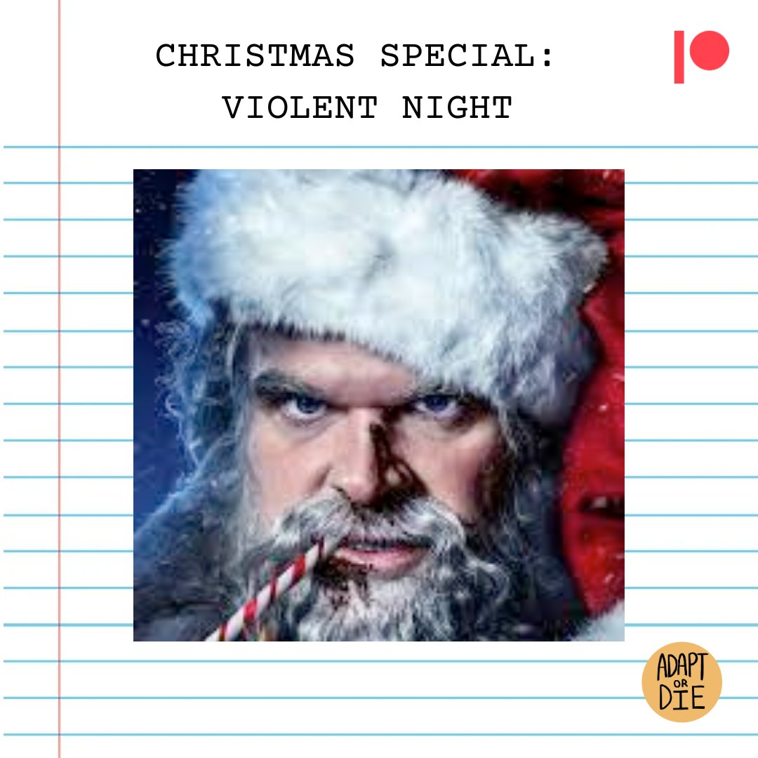 AdaptOrDie_pod's tweet photo. Calling all Patrons! The holidays might be over but we're still in our Christmas era. Check out this year's Christmas special, a blog post where Pippa argues Violent Night is the perfect Christmas movie.

PATREON: https://t.co/QMDDBYriL9 https://t.co/QUWw1uW7h4