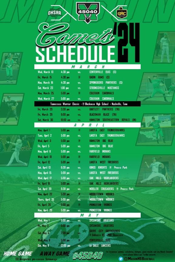👀👇2024 Comets Baseball Schedule is Out‼️ #letsgo #45040