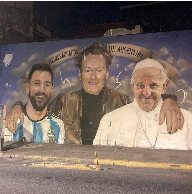 MarioGimmi's tweet photo. @ConanOBrien   Please explain this, " Sacred sons of Argentina?" lol https://t.co/mPUmRlLRTC