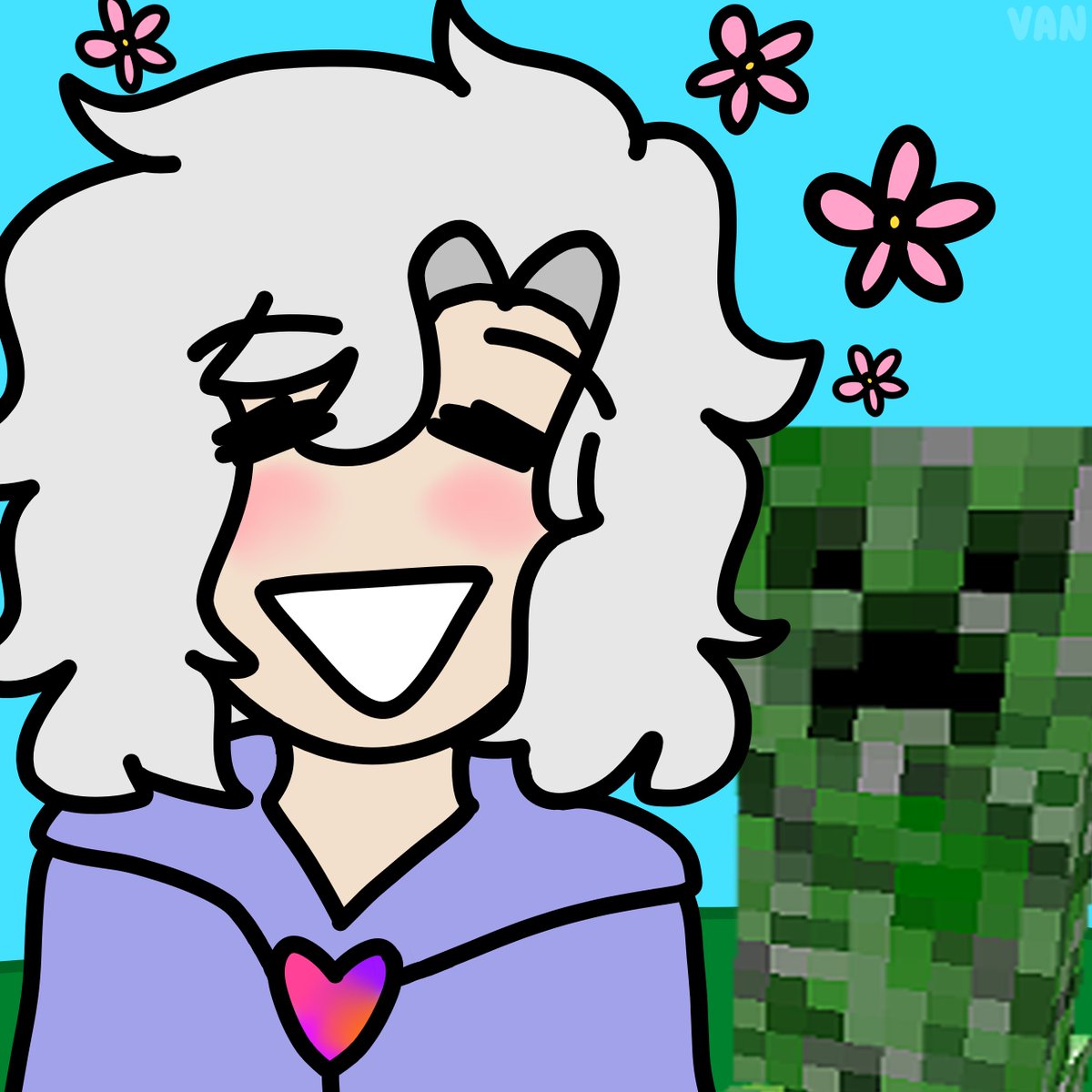 dailyroshambo's tweet photo. aw ro looks really happy toda- oh shit oh fuck ro look out behind you there's a creeper oh god - 🥀 https://t.co/2CxDqeOf5w