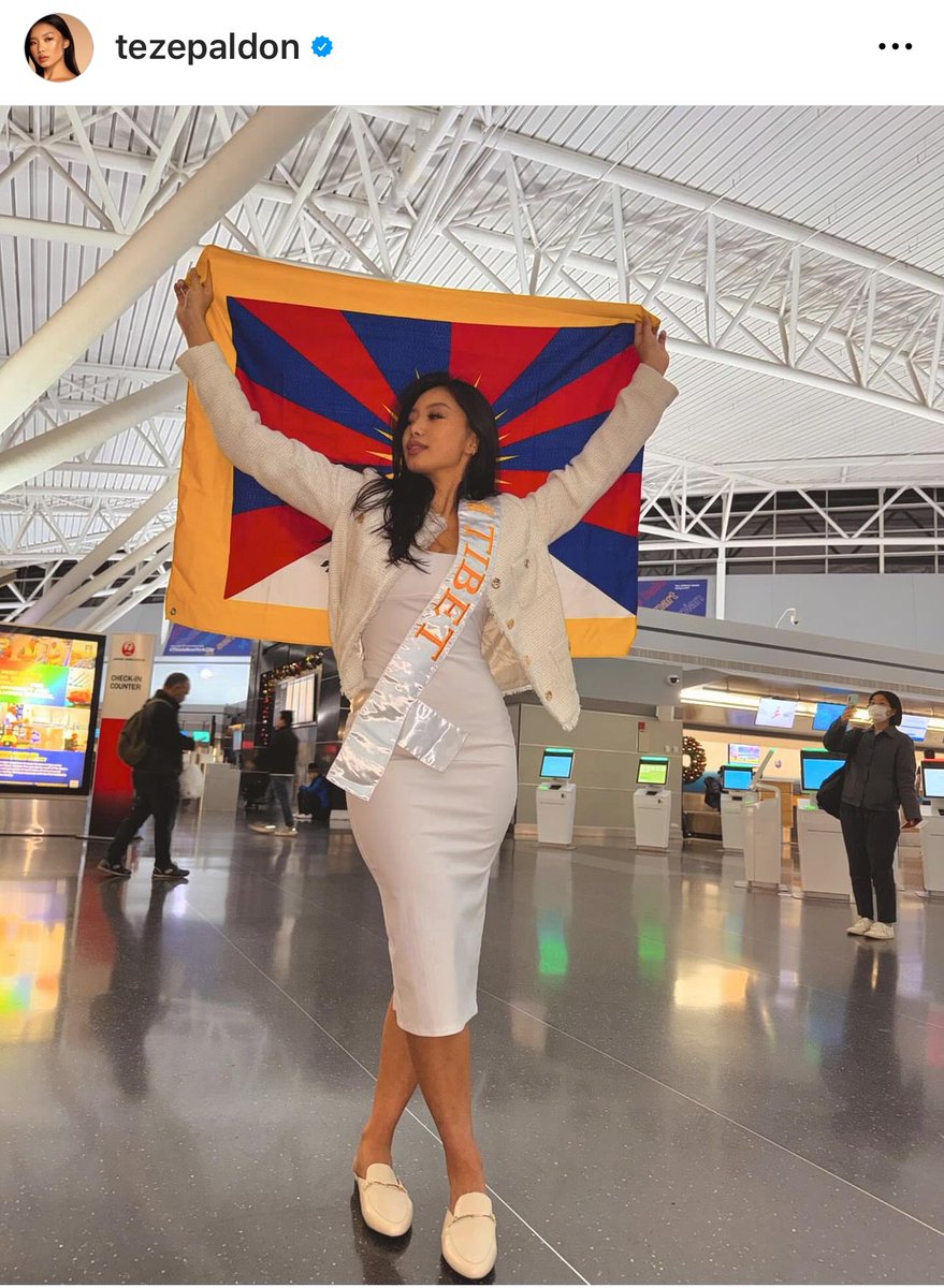 Miss Tibet, Tenzin Paldon,removed from the international pageant due to pressure exerted on the organizing committee and the Cambodian prime minister by the Chinese government.