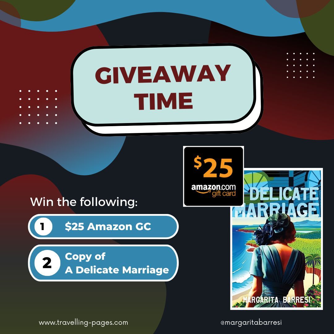 Enter to Win a $25 Amazon Gift Card and a copy of A Delicate Marriage - open to the USA 🎉🎉🎉

Click this link to learn more: buff.ly/3HdSI6M