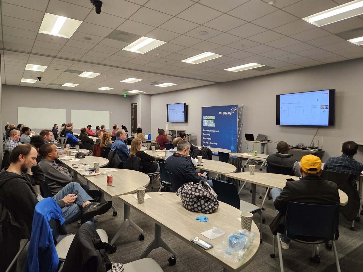IrishSQL's tweet image. I forgot to share this last night. A packed room for @BuckWoodyMSFT taking about Generative AI with @AtlAzureData user group. #AzureDataCommunity