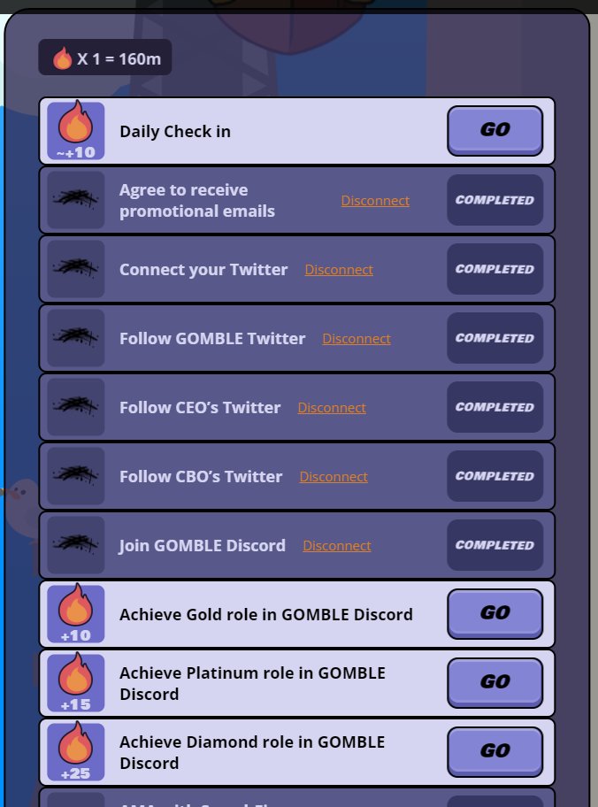 DongCa999's tweet photo. Airdrop Gomble Games #gomblegame được đầu hỗ trợ@BinanceLabs #Gomble
💎Gomble Games được hậu thuẫn bởi một số nhà đầu tư mạo hiểm hàng đầu trong lĩnh vực blockchain: Binance Labs ( Lead ), Animoca, Aptos, Polygon Ventures, Spartan.
🔹Thời gian nhận phần thưởng Season 1:
22-01-2024 (5 AM UTC) đến 31-01-2024 (5 AM UTC)
🔹Link Airdrop: https://t.co/bcaYIADCWI
1. Kết nối bằng Google Sign
2. Hoàn thành các nhiệm vụ social
3. Hoàn thành các nhiệm vụ AMA và check NFT đang nắm giữ ( không có bỏ qua)
🔥 CODE :
mysterymarble
mergelion
thereisnocowlevel
4. DONE ( mỗi ngày vào làm NV điểm danh)
💎Kèo Free anh em tranh thủ bào sớm nhé !💎
🔥Join community: https://t.co/hUwrAaftCJ 💎để chia sẻ Airdrop và hổ trợ nhé. Nhóm rất hòa đồng và vui vẻ. 🙏