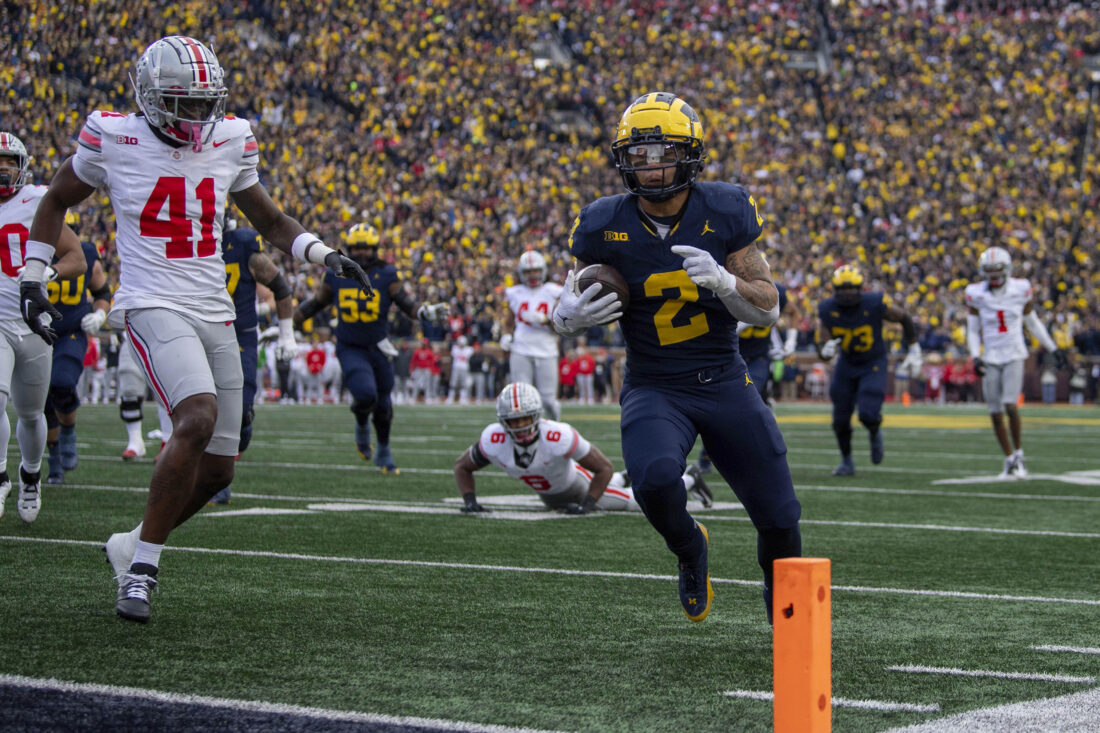 THE ALL-HARBAUGH O  

QB: <a href="/jjmccarthy09/">J.J. McCarthy</a>
RB: <a href="/blake_corum/">#2⃣BeSavage</a>
RB: <a href="/H2_3125/">Hassan Haskins</a> / <a href="/DEdwards__/">Donovan Edwards ¹ᵏ</a>
WR: <a href="/Ronnieb_8/">Ronnie Bell</a>
WR: <a href="/Freetownsfinest/">Amara Darboh</a> / <a href="/lbg_nico7/">Nico Collins</a>
TE: <a href="/Jbooty88/">Jake Butt</a> / <a href="/colstonlovelan1/">Colston Loveland</a>
OT: <a href="/BIGJDR/">Jon Runyan</a>
OG: <a href="/zak_zinter/">Zak Zinter</a> / Mason Cole 
C: <a href="/bigolu55/">Olu</a> / <a href="/_OverCees/">Cesar Ruiz 🐻🗡</a>
OG: Ben Bredeson 
OT: <a href="/erik_mags/">Erik Magnuson</a> / @ladarius77