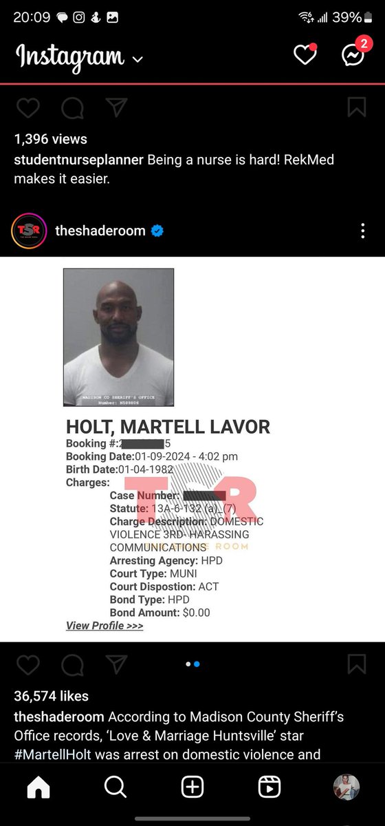 Chile looks what #TSR released #MartellHolt #LAMH Domestic Violamce and Harrassing Communication. All while smile in a mug shot in a #ShebySheree tshirt...