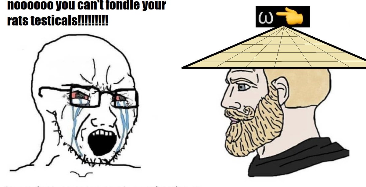 CoalPowers's tweet photo. i have taken the liberty of creating a soyjak/chad meme https://t.co/u9OblD1B92