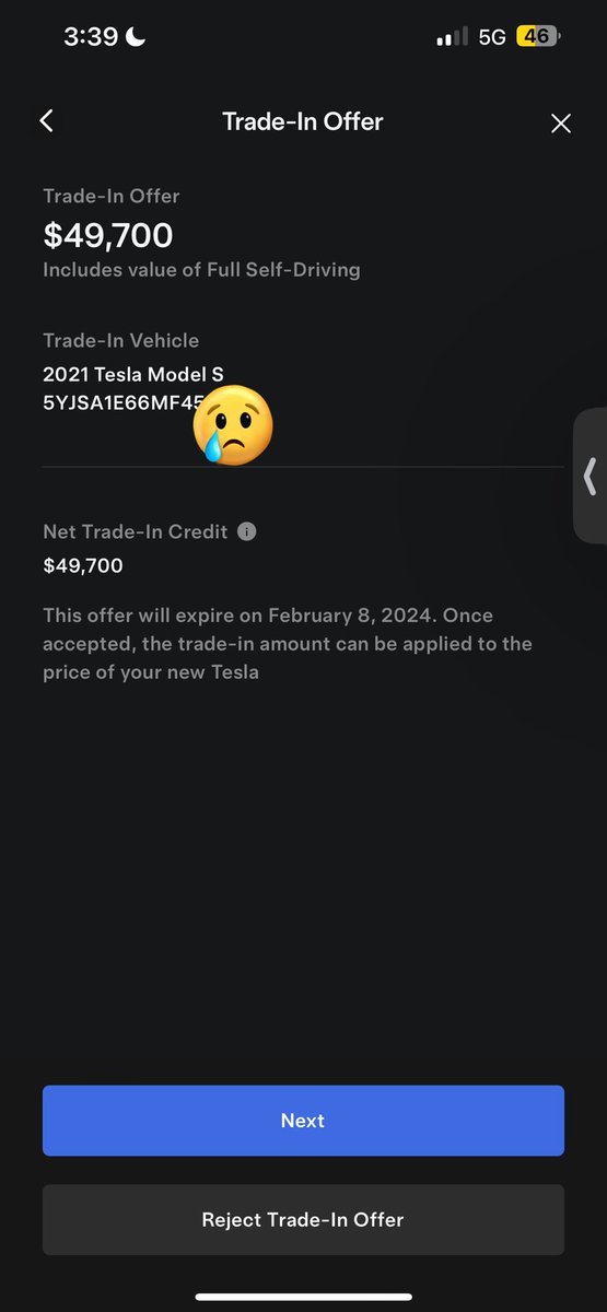 jakesna's tweet image. Tesla take my money💸 #modelsplaid #teslaplaid #help #tesla #keepingforever

My 2021 telsa model s trade in value😢