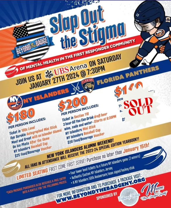 BeyondTheBadgeNY (@beyondthebdgeny) on Twitter photo <a href="/BeyondTheBdgeNY/">BeyondTheBadgeNY</a> is at <a href="/ubsarena/">UBS Arena</a> tonight for #mentalhealthawarenessnight as the <a href="/NYIslanders/">New York Islanders</a> take on the Vancouver Canucks!! Come visit us on the first level concourse outside Section 109 and say hello!
#MentalHealthAwareness #smashthestigma #mentalhealth <a href="/BeyondTheBdgeNY/">BeyondTheBadgeNY</a> is at <a href="/ubsarena/">UBS Arena</a> tonight for #mentalhealthawarenessnight as the <a href="/NYIslanders/">New York Islanders</a> take on the Vancouver Canucks!! Come visit us on the first level concourse outside Section 109 and say hello!
#MentalHealthAwareness #smashthestigma #mentalhealth
