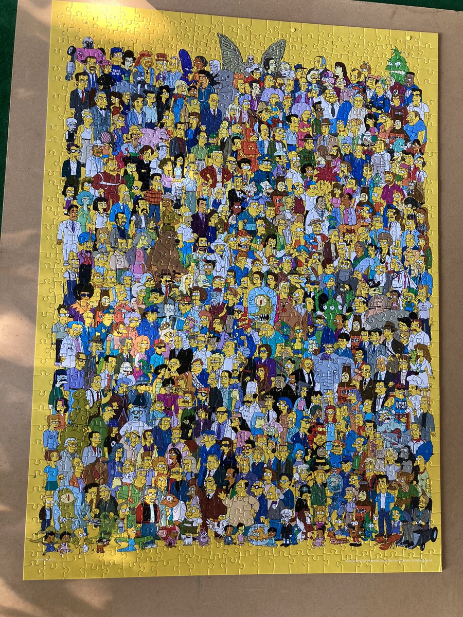 BBitterbeer's tweet photo. @Cambone88 @TheSimpsons My mom and I did that puzzle on vacation last summer! I had so much fun identifying all the characters. https://t.co/7GuHLvtc8b
